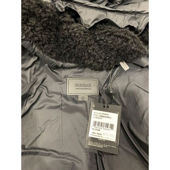 Rudsak Women's Emryn Plush Teddy Jacket Black - Picture 6 of 6